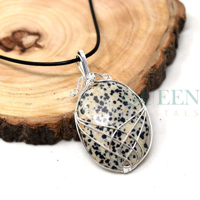 Dalmatian Jasper Oval Pendant