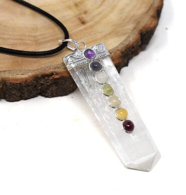 Selenite Chakra Point Pendant