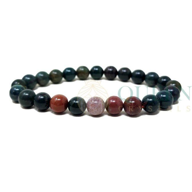 FANCY BLOODSTONE CRYSTAL BRACELET