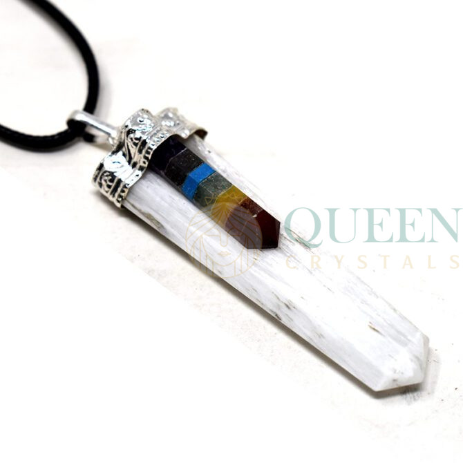 Scolecite Chakra Point Pendant